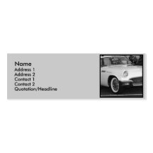 Classic White T-bird Business Cards