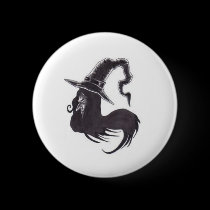 Classic Witch Art Button