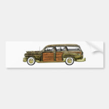Classic Woody Station wagon Bumper Sticker