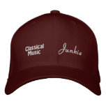 Classical Music Junkie embroidered hats
