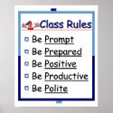 Classroom Rules: 5 P's posters