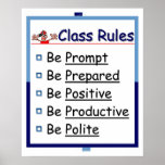 Classroom Rules: 5 P's posters