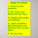 Classroom Rules posters
