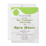 Classroom / School Open House- Green Apple Personalized Invitation