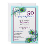 Classy and Contemporary Peacock Feathers invitations