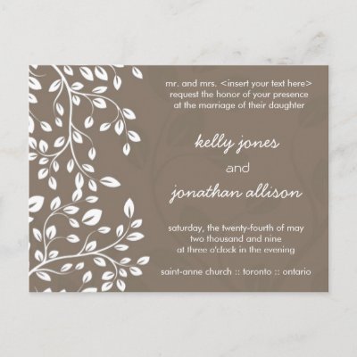 Classy and Elegant Wedding Invitation Postcards by colourfuldesigns