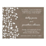 Classy and Elegant Wedding Invitation Postcards