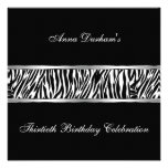 Classy Animal Print Invite [Zebra Black/Silver]