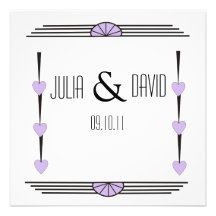 Classy Art Deco  Wedding Invitation