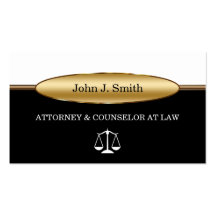 Classy Attorney Business Cards