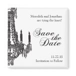 Classy Black and White Save the Date Magnet
