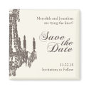 Classy Black and White Save the Date Magnet