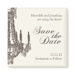Classy Black and White Save the Date Magnet