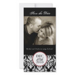 Classy Black and White Save the Date Photocard