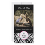 Classy Black and White Save the Date Photocard
