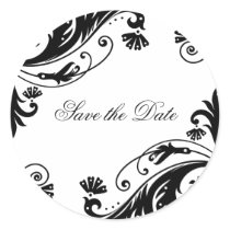 Classy Black and White Wedding Stickers