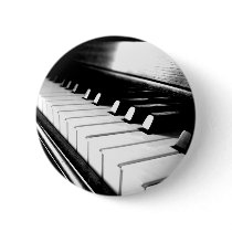 Classy Black & White Piano Photography Button