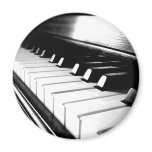 Classy Black & White Piano Photography magnets