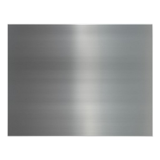 Classy Brushed Metal Textured Personalized Invites