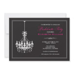 Classy Chandelier Bachelorette Invitation (white)
