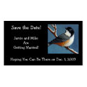CLASSY CHICKADEE SAVE THE DATE CARD business cards