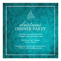 Classy Christmas Dinner Party Invitation