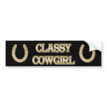 Classy CowGirl BUMPER STICKER bumper stickers