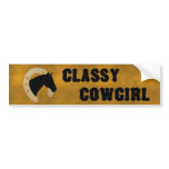 Classy CowGirl BUMPER STICKER bumper stickers