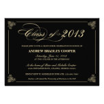 Classy Elegant Black 2013 Graduation Invite