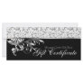 Classy Gift Certificate Retail Floral Black W Rack Card Template