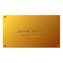 Classy Gold Pharmacologist Business Card