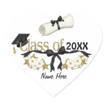Classy Graduate 2012 - Customise Heart Sticker