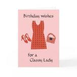 Classy Lady Birthday  - Designer Clothes cards