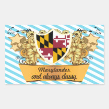 Classy Marylander Rectangular Sticker