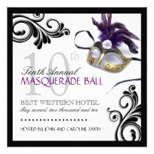 Classy Masquerade Invitation