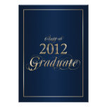 Classy Navy and Gold 2012 Graduate Invitation