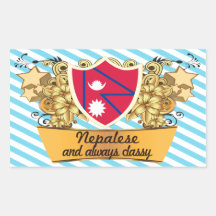 Classy Nepalese Rectangular Sticker