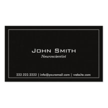 Classy Plain Dark Neuroscience Business Card