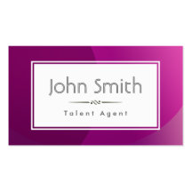 Classy Purple Talent Agent Business Card
