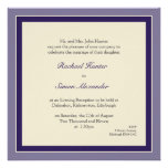Classy Simple Wedding Invitation - Purple