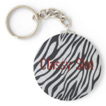Classy Slut Zebra KeyChain