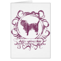 Classy Weathered Affenpinscher Cards