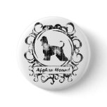 Classy Weathered Afghan Hound buttons