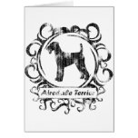 Classy Weathered Airedale Terrier Card