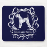 Classy Weathered Airedale Terrier mousepads