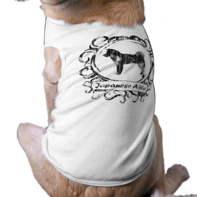 Classy Weathered Akita Pet T-shirt by MenagerieMayhem