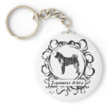 Classy Weathered Akita keychains