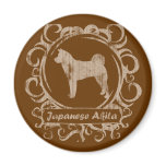 Classy Weathered Akita magnets