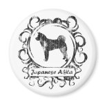 Classy Weathered Akita Fridge Magnet