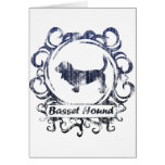 Classy Weathered Basset Hound Card